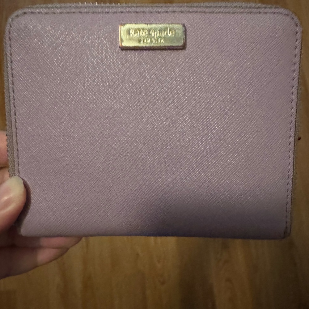 Kate Spade Lavender Wallet with Gold Accents